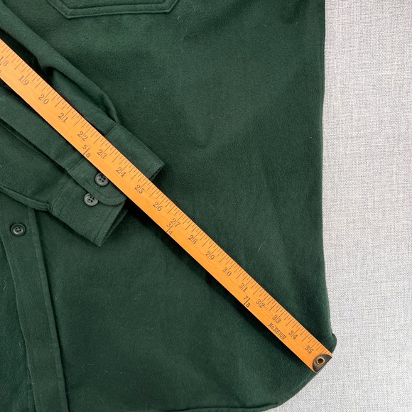 VTG LL Bean Chamois Cloth Shirt Traditional Fit Men XL Dark Green Workwear Cabin - Picture 7 of 8